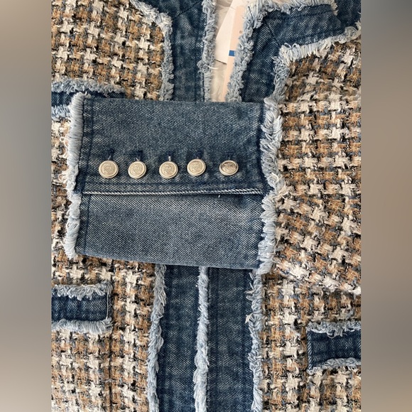 🚨SOLD🚨 NWT Nanette Lepora Chic Tweed & Denim Contrast Jacket - Picture 4 of 7